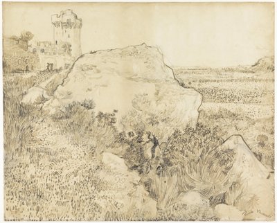 Kulle med ruinerna av Montmajour av Vincent van Gogh