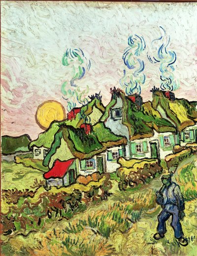 Hus och figur av Vincent van Gogh