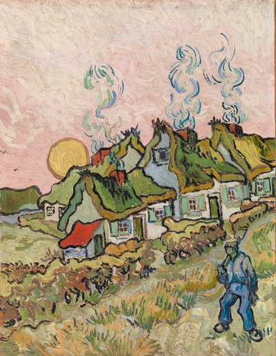 Hus och figur av Vincent van Gogh