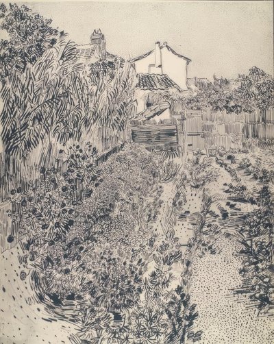 Liten stuga trädgård av Vincent van Gogh