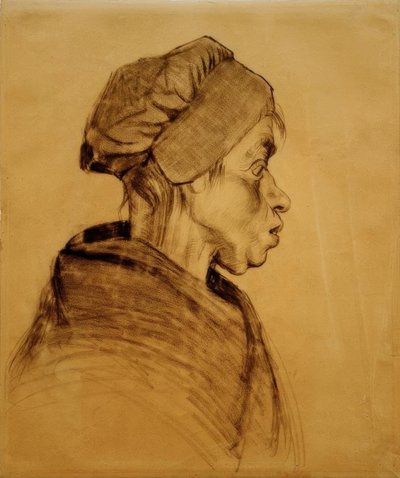 Kvinnohuvud av Vincent van Gogh