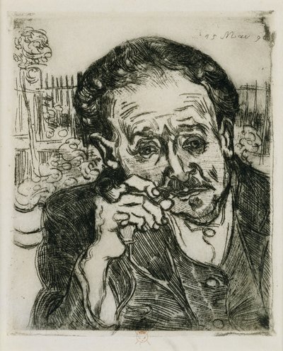 Man with a Pipe: Portrait of Doctor Gachet; Man with a Pipe: Portrait of Doctor Gachet, 1890 av Vincent van Gogh