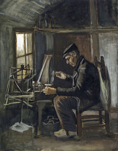 Man Winding Yarn av Gogh, Vincent, van (1853-1890). Akvarell på papper, storlek: 44,8x35,4 av Vincent van Gogh
