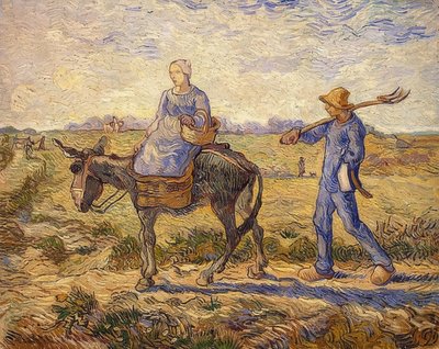Morgon. På väg till jobbet. 1890 av Vincent van Gogh