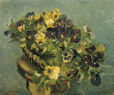 ""Basket of pansies"" (Basket of pansies) Målning av Vincent van Gogh (1853-1890) 1886 Dim 46x55,5 cm cm Van Gogh Museum, Amsterdam av Vincent van Gogh
