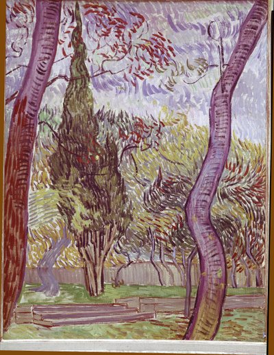 Park av Saint-Paul Hospital i Saint-Remy-de-Provence av Vincent van Gogh