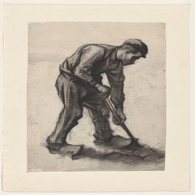 Grävande bonde av Vincent van Gogh