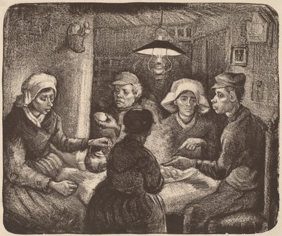 Potatisätare, 1885 (litografi i mörkbrunt) av Vincent van Gogh