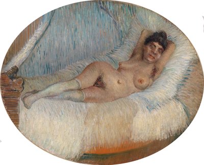 Liggande naken (naken kvinna liggande på en säng) av Vincent van Gogh