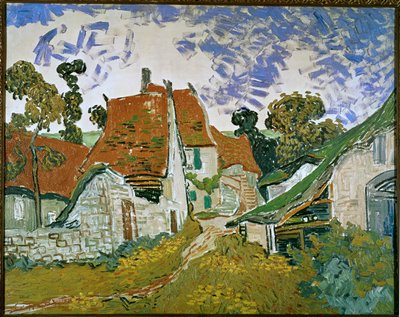 Rue a Auvers (olja på duk) av Vincent van Gogh