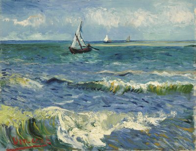 Havslandskap nära Les Saintes-Maries-de-la-Mer av Vincent van Gogh