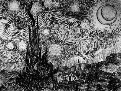 Stjärnklar natt av Vincent van Gogh
