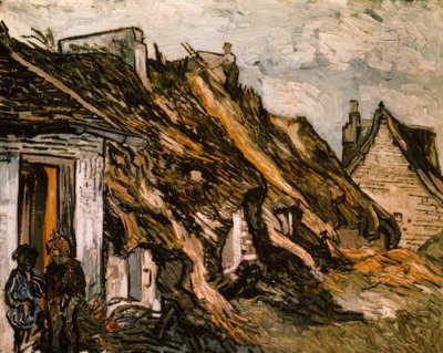 Halmtäckta hyddor i Chaponval av Vincent van Gogh
