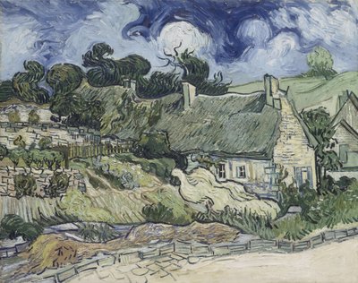 Halmtäckta stugor i Cordeville, 1890 av Vincent van Gogh