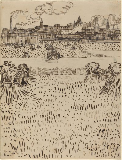 Skörden, 1888. av Vincent van Gogh