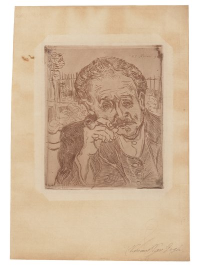 Mannen med pipan: Porträtt av doktor Gachet av Vincent van Gogh