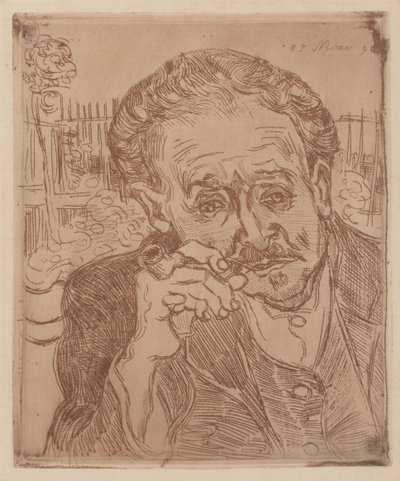 Mannen med pipan: Porträtt av doktor Gachet av Vincent van Gogh
