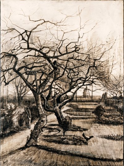 Prästgårdsträdgården i Nuenen på vintern av Vincent van Gogh