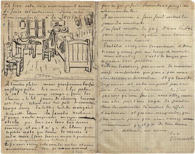 Sovrummet, brev till Paul Gauguin från Arles, onsdagen den 17 oktober 1888 av Vincent van Gogh