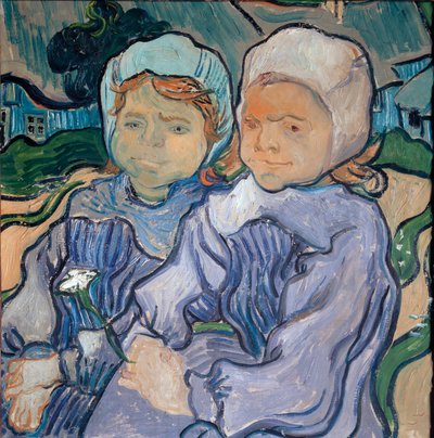 Två små flickor, juni 1890 (olja på duk) av Vincent van Gogh