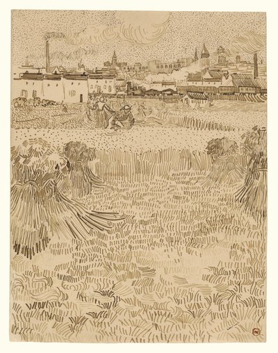 Utsikt från Wheatfields av Vincent van Gogh
