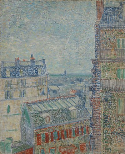 Utsikt över Paris från Theos lägenhet på Rue Lepic av Vincent van Gogh