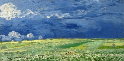Vetefält under åskmoln av Vincent van Gogh