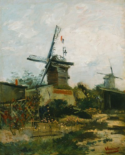 Väderkvarnar på Montmartre av Vincent van Gogh