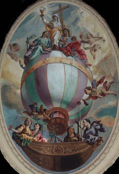 Dygd på en ballong av Vincenzo Angelo Orelli