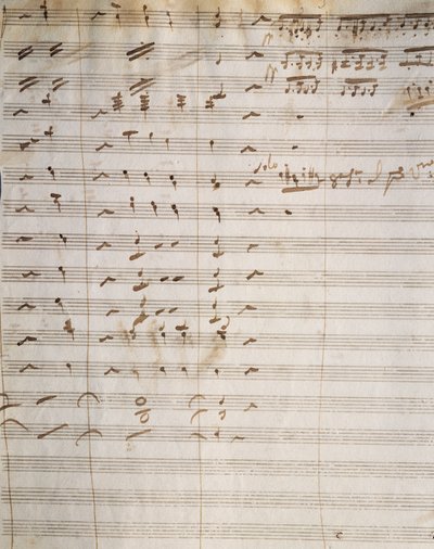 Handskrivet partitur för operan Beatrice di Tenda, av Vincenzo Bellini (1801-1835) av Vincenzo Bellini