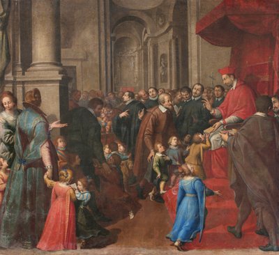Milano, San Francesco da Paola-kyrkan, Fratelli Campi, San Carlo etablerar skolan för den kristna läran av Vincenzo and Campi Antonio Campi
