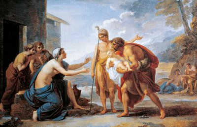 Paris och Hecuba, av Vincent Camuccini (1771-1844) av Vincenzo Camuccini