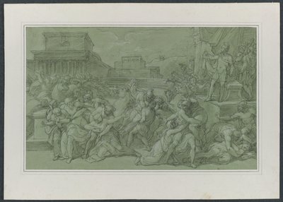 Sabinernas våldtäkt, ca. 1820. av Vincenzo Camuccini