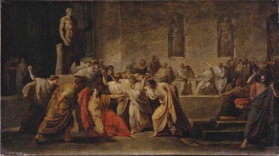 Julius Caesars död av Vincenzo Camuccini