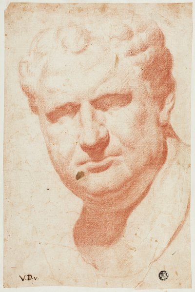 Forntida porträttbyst av Vespasianus av Vincenzo Dandini