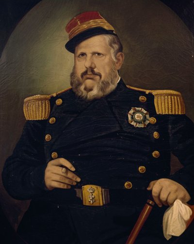 Porträtt av Ferdinand II av Bourbon-Två Sicilien (olja på duk) av Vincenzo De Mita