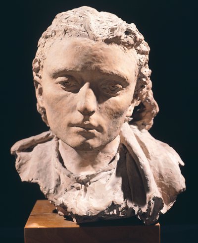 Kvinnohuvud, av Vincenzo Gemito (1852-1929), terrakotta av Vincenzo Gemito
