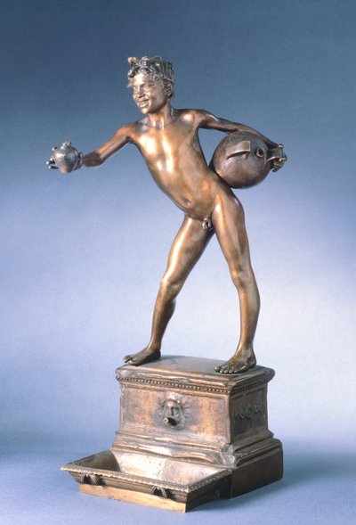 vattenbärare, av Vincenzo Gemito (1852-1929), brons, 25 cm av Vincenzo Gemito