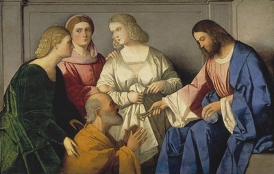 Kristus ger nycklarna till Peter av Vincenzo di Biagio Catena