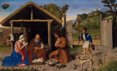The Adoration of the Shepherds, ca 1520 (olja på duk) av Vincenzo di Biagio Catena