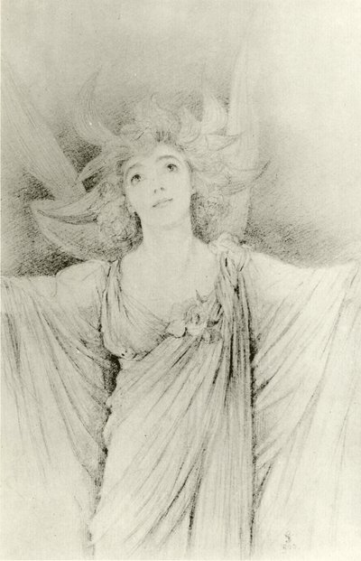 Lady Tree som Titania (gravyr) av Violet Rutland