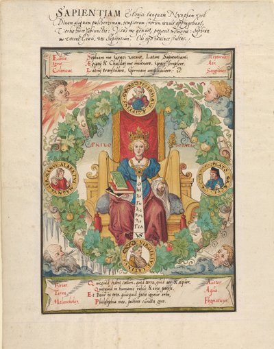 Philosophy Enthroned, mitten av 1500-talet. av Virgil Solis