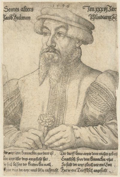 Porträtt av Jakob Baumann av Virgil Solis