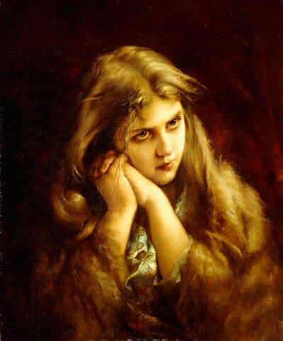 Ett eftertänksamt ögonblick, 1882 av Virgilio Tojetti