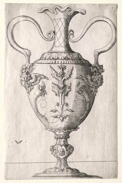Design för en vas. av Virgilius Solis