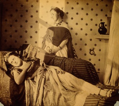 Fotografisk studie av Isabella Grace och Clementina Maude, c.1853-4 av Viscountess Hawarden