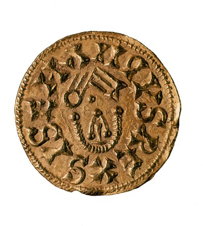 Tremissis (eller triens) av kung Sisenand, gjuten i Tarraco, Spanien, 700-talet (mynt) av Visigothic