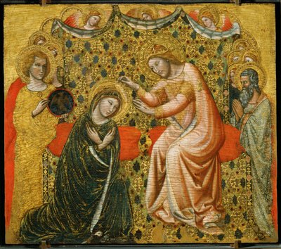 Kröning av Jungfru Maria... av Vitale da Bologna