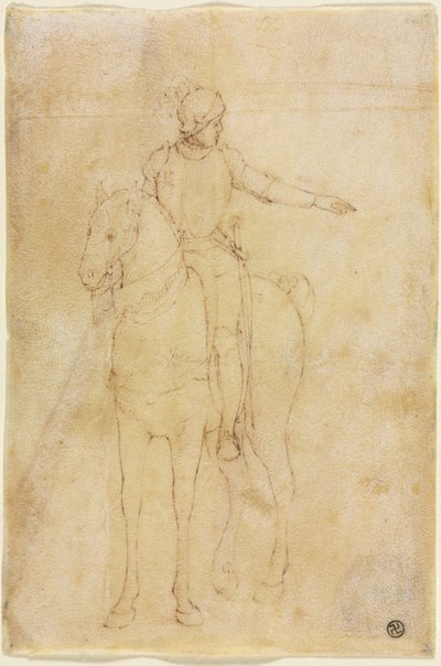 Pansarfigur till häst, ca. 1450. av Vittore Carpaccio