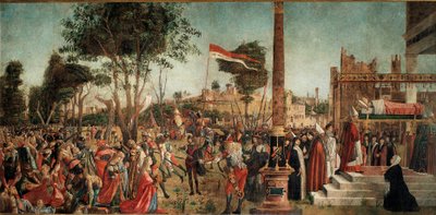 Cykel av Saint Ursulas liv: Pilgrimernas martyrskap och St. Ursulas begravning av Vittore Carpaccio